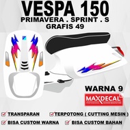 Vespa 150 Vespa Transparent Graphic Striping Sticker 49 Vespa 150 Graphic Striping Decal Sticker 49