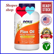 Now Foods, Flax Oil, 1,000 mg, 120 Veggie Softgels - omega-3 fatty acids for cardiovascular health