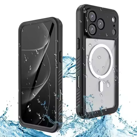 IP68 Waterproof For iPhone 12 13 14 15 16 17 Pro Max Phone Case with MagSafe Snowproof Dustproof Sho