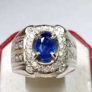 Cincin Batu Permata Royal Blue Safir Ceylon Srilanka