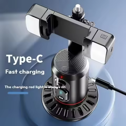 Auto Face Tracking AI Smart Gimbal Tripod 360° Rotating Gesture Control Phone Holder Bluetooth Remot