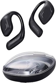 Elecom LBT-ECOWS01MBK Open-Ear Earbuds, Bluetooth 5.4, Wireless Headphones, No Blockage, Over Ear Ty