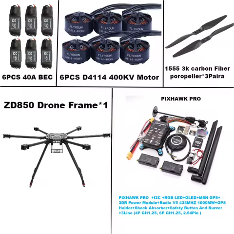 Angeltoy ZD850 PRO M8N M9N M10 Flight Controller Carbon F850mm Hexacopter BLHELI 40A ESC D4114 400kv