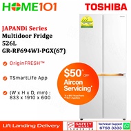 Toshiba JAPANDi Series Multidoor Fridge 526L GR-RF694WI-PGX(67)
