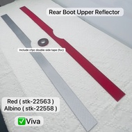 Stk-22558/22563 : Sporty Rear Boot Upper Reflector for VIVA with double side tape • Red • Albino