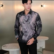 KEMEJA BATIK PRIA LENGAN PANJANG BAJU BATIK COWOK KEREN MURAH SIZE M L XL XXL