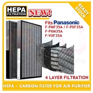 HF Panasonic F-ZXFP35X F-ZXFD35X Composite HEPA + Carbon Filter for F-PMF35A / F-PXF35A / F-VXF35A /