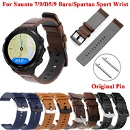 24mm Sports Leather Strap For Suunto 9 7 D5/Suunto Spartan Sport/Wrist HR/Baro Smart Watch Band Bracelet Replacement Accessories