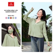 CARDINA 1-layer Suntop sun protection shirt made of ice text cold fiber material with SPF50+ index t