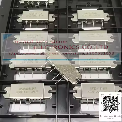 100%New original: RA33H1516M1 RA33H1516M1-501 [154-162MHz 33W 12.5V H57 2Stage Amp. For MOBILE RADIO