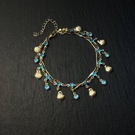 Vintage Vintage Bracelet Gilt Scallop Chain Girl Retro Double Shell Bracelet
