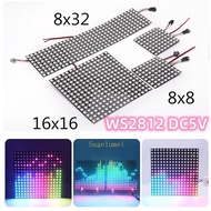 DC5V WS2812 Led Digital Flexible Individually Addressable Panel Light Strip 2812 8x8 16x16 8x32 Modu