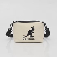 KANGOL - 英國袋鼠帆布側背包饅頭小方包 白色