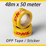 DHL OPP Tape 45mm x 50meter  Handle with Care Adhensive High Quality Extra Thickness [Ready Stock]