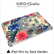 【Sara Garden】客製化 手機殼 蘋果 ipad mini4 水彩 羽毛 白虎 保護殼 保護套 硬殼