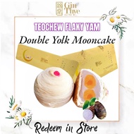 [Gin Thye Digital] 4Pcs Double Yolk TEOCHEW Flaky Yam Mooncake 双黄芋泥月饼 [Redeem in store]