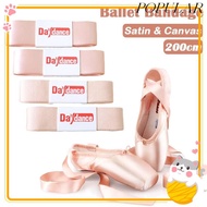 POPULAR Ballet Shoes Bandage, 200CM Durable Ballet Shoe Ribbon, Invisible Satin Canvas Ballet Shoes 