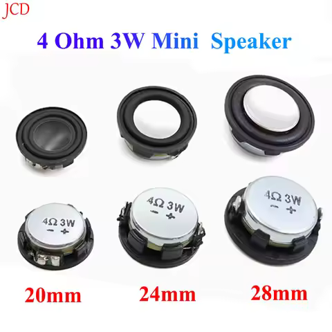 1 piece 1 Inch Mini Sound Speaker 20/24/28mm 4Ohm 3W 4Ω 3W Full Range Audio Speaker Neodymium Loudsp