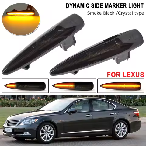 2 pieces Led Dynamic Side Marker Turn Signal Lights Sequential Blinker For Lexus IS F LS460 LS460L L