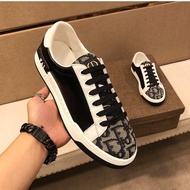 Towj DIOR Printed Embroidered Sneakers Men All-Match White Shoes Autumn Winter Men's Shoes Trendy Me