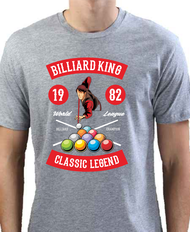BC020 Kaos Classic Legend Billiard King Ukuran Anak Sampai Dewasa