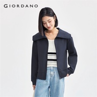 GIORDANO WOMEN Big collar pique jacket 05374878