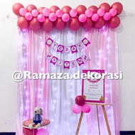 Paket Dekorasi Aqiqah BUNTING FLAG Syukuran Tasyakuran Khitan Ulang Tahun 7 Bulanan