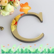 LANSEL 26 Letters Wall Sticker, Mirror Acrylic Valentine's Day Alphabet Decoration, Crafts Gold Mural Decor Letter Decoration Wedding Birthday Party