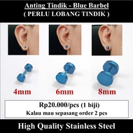 Men's Piercing Earrings - Blue Barbell