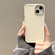 For iphone 15 14 plus 13 12 11 pro max x xr xs max 7 8 plus se Simple Photo Frame Solid Color Phone Case High-End Feeling Couple Electroplating Soft Shock-resistant Protective Cases