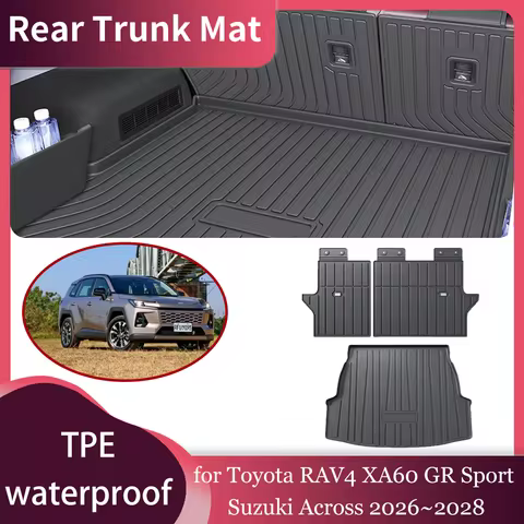 Car Trunk Mat for Toyota RAV4 XA60 GR Sport Suzuki Across 2026~2028 2027 Waterproof Liner Trunk Seat