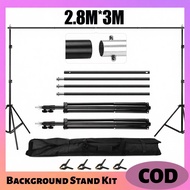 280cm*300cm/9.2ft*10ft Photography Backdrop Stand Kit Adjustable Photography Background Supporting S