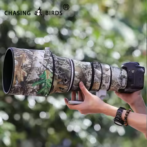 Chasing birds camouflage lens coat for CANON EF 400mm F2.8 L IS II USM waterproof and rainproof elas