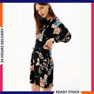 CFBOUTIQUE Euro Fashion Inspired Floral Corset 3/4 Sleeve Dress
