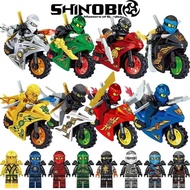 JJ74 Ninjago Gold Lloyd Ni Compatible Lego Cool Motorcycle Assembled Building Blocks Boy Toy
