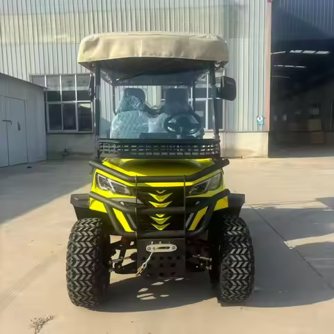 6 Seat 4 Seat 48V 60V 72V Electric Golf Car Lithium Battery Solar Powered Golf Cart MD2+2