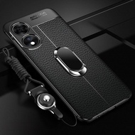 LANLIN For OPPO A78 5G Phone Case Luxury Ultra Slim Leather Pattern Soft TPU Rubber Phone Case Shock