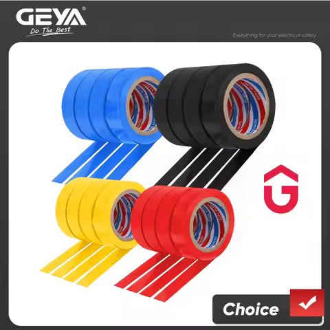 GEYA PVC Insulation Tape Electrical Tape Ultra-Adhesive PVC Waterproof Tape 1 Roll OF 10 Meters Blac