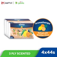 Kleenex Facial Tissue Softpack Brazilian Citrus Aroma - 3 Ply (44's x 4 packs)