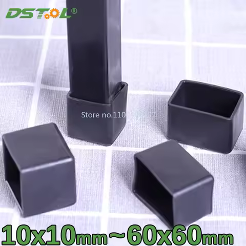 PVC Square Chair Foot Pads Anti Slip and Wear-resistant Table and Chair Foot Covers Furniture Leveli