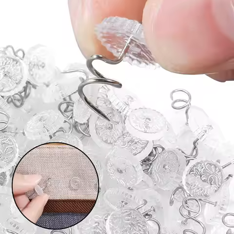 30/50Pcs Twist Pins with Clear Heads Fabric Twisty Pins DIY Bedskirt Pins For Holds Sofa Slipcovers 