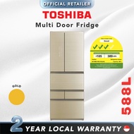Toshiba 588L Multi Door Refrigerator (GR-RM631WE-PGX(A6) / GR-RM631WE-PGX(B1))