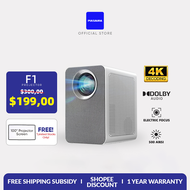 PULSAURA F1 Portable Mini Smart Projector 1080P 4K Decode Android 9.0 Wifi Projector Android Version