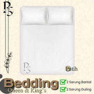 AESTHETIC WHITE PLAIN BED SHEETS SINGLE QUEEN & KING'S SIZE BED SHEETS 90X200/ 100X200/120X200/160X2