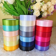 Satin Ribbon Width 2.5 cm Length 22 Yards Bright Colors For Crafts And Decoration