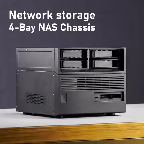 Beverly Little Treasure 4-Bay Full Tower NAS Enclosure SFX Power Supply ATX Motherboard Server with 