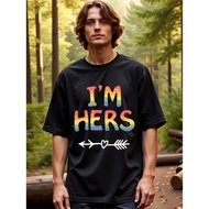 Vintage T Shirts Mens Tall T Shirts Rainbow Pride I M Hers T Shirts For Couples Fitted Shirts Mens T
