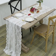 Lace Table Runner Black White Layout Tablecloth Piano Cover Cloth ins Decorative Towel Pastoral Styl