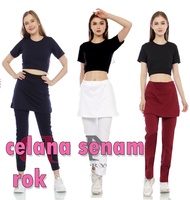 Celana Senam Rok Premium Polos - Legging Rok Sport terbaru - Legging Senam YogA & Aerobic