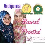 Tudung Bawal Aidijuma Printed Merdeka - Cotton Voile